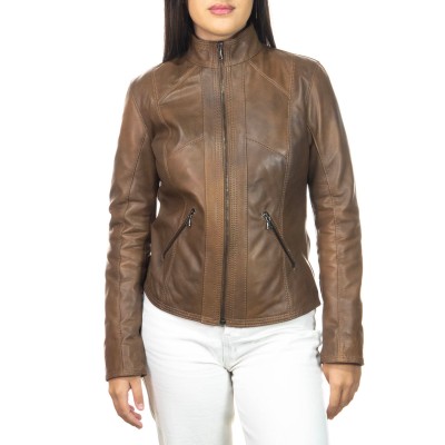 Zara - Veste en cuir pour...